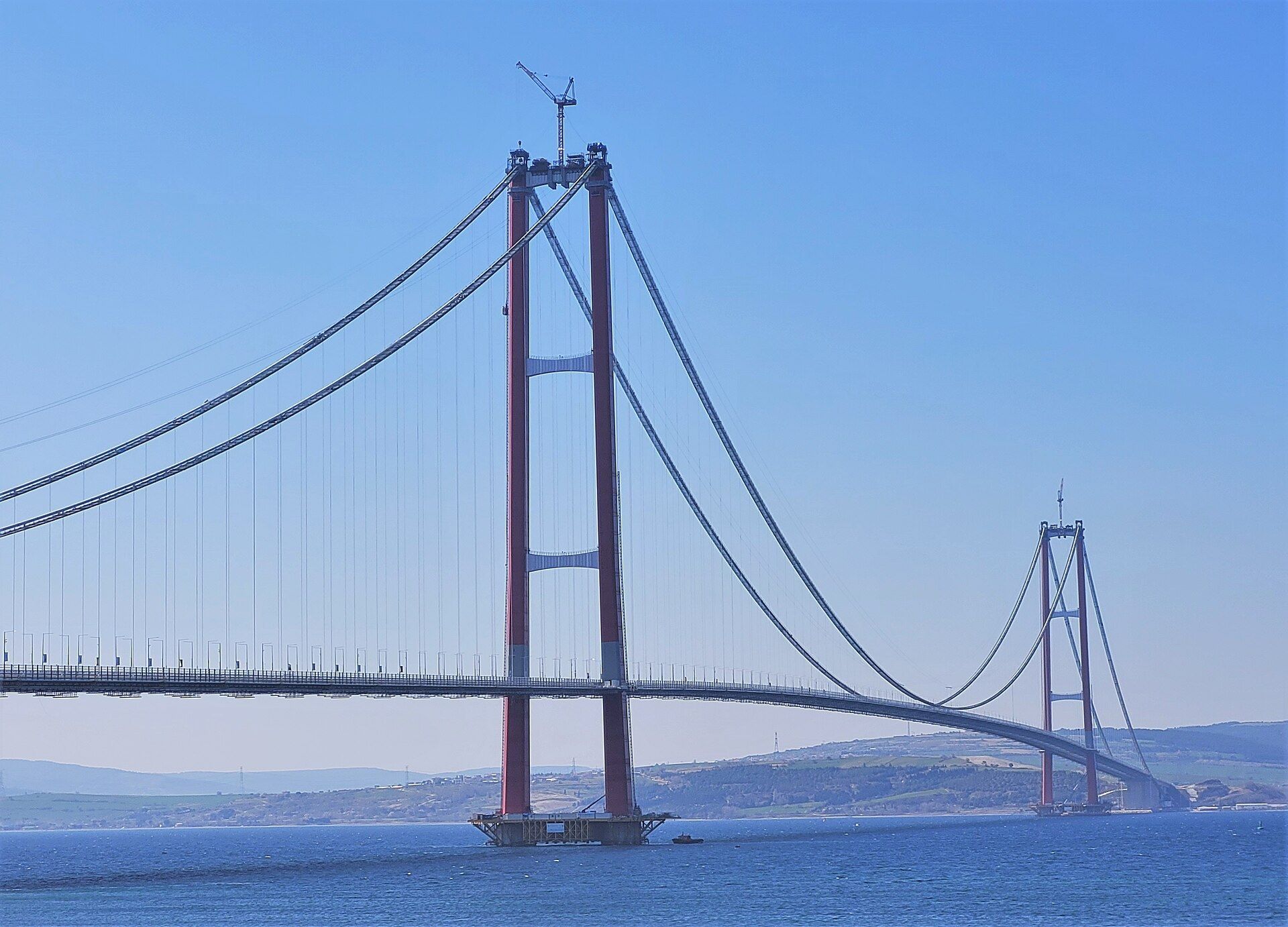 Çanakkale Boğazı üzerinde 1915 Çanakkale Köprüsü